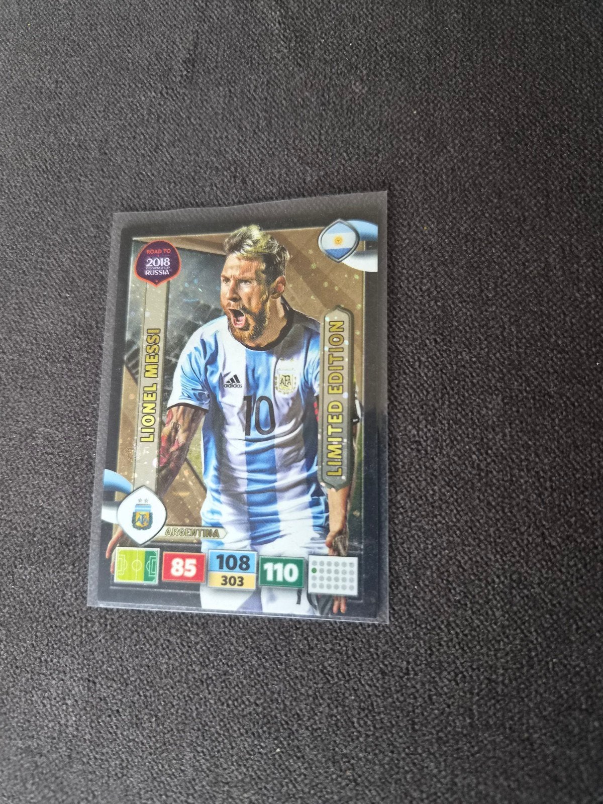 Panini Lionel Messi Limited Edition  - Road to Russia 20, Verzamelen, Ophalen of Verzenden, Zo goed als nieuw, Buitenlandse clubs
