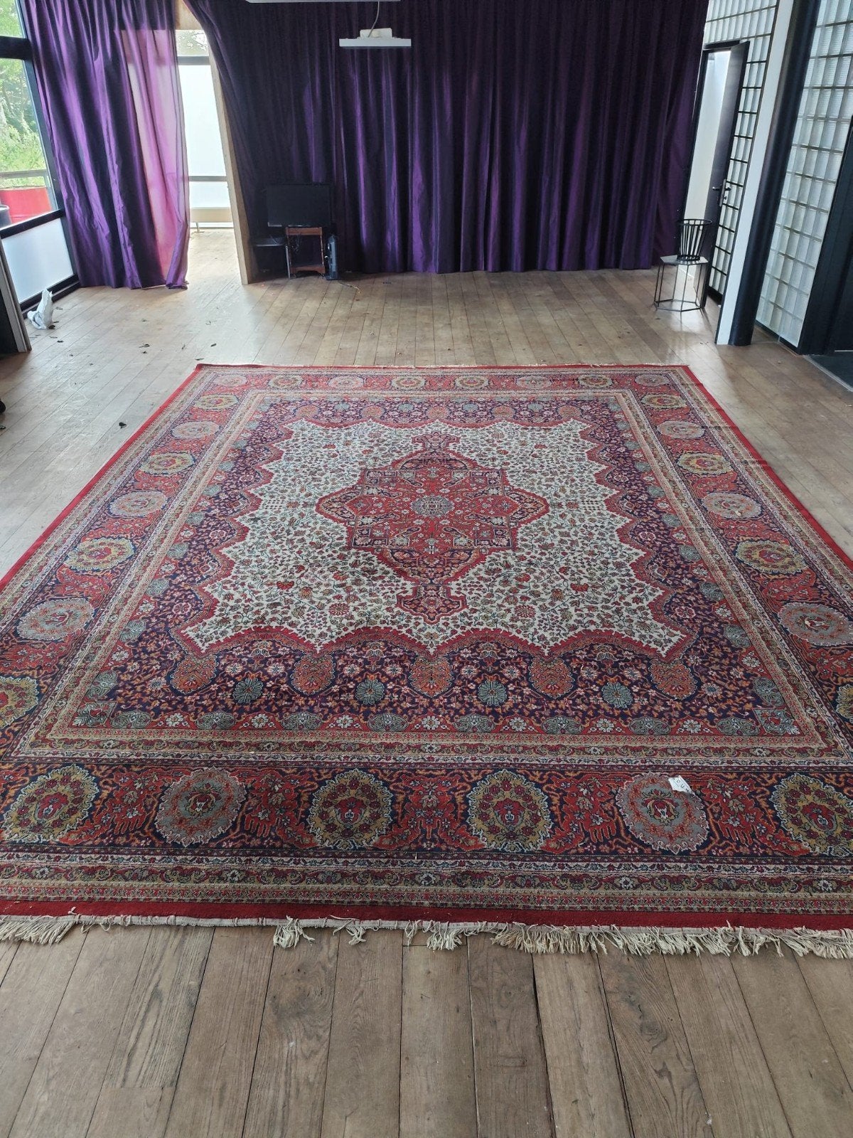 Sfeervol decoratief vloerkleed voor bruiloft (4x5m), Huis en Inrichting, Gebruikt, 200 cm of meer, Crème, 200 cm of meer