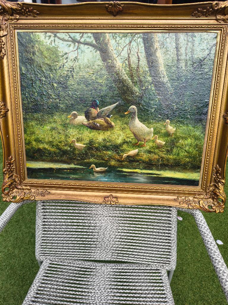 Oud schilderij in stijl van Constant Artz, Ophalen