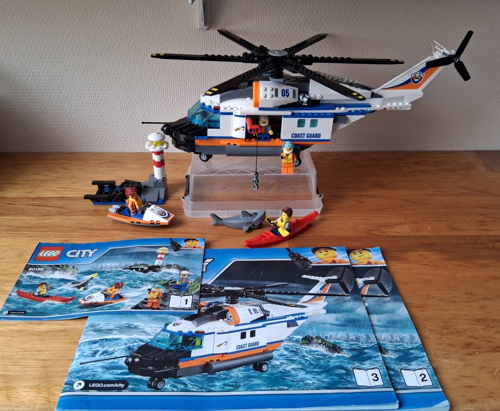 Lego city Kustwacht Reddingshelikopter 60166 complete set, Ophalen of Verzenden, Zo goed als nieuw