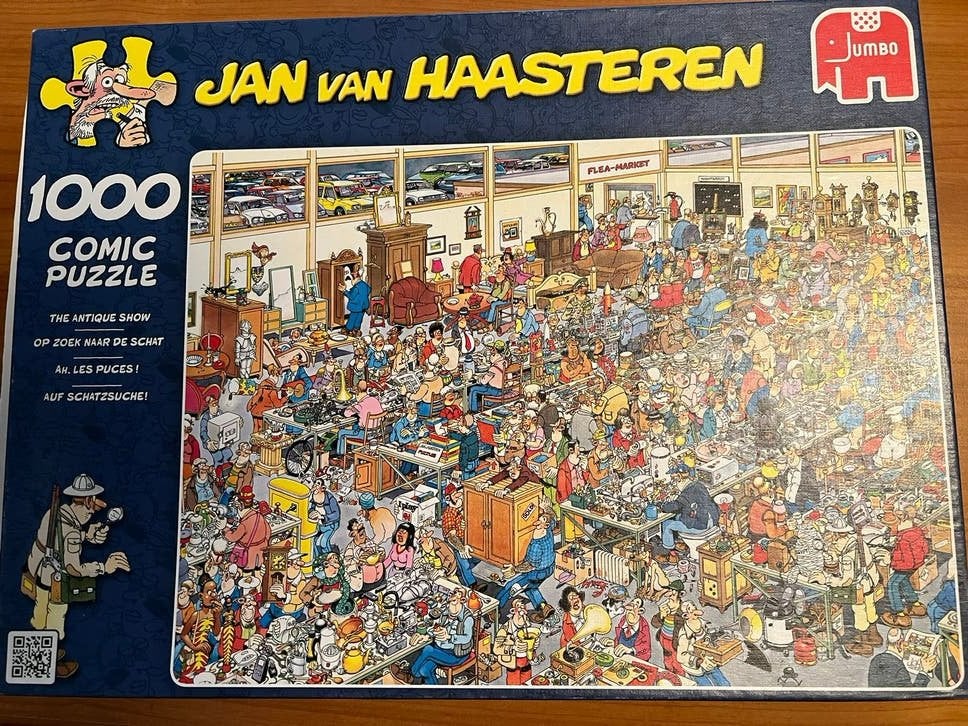 Jan van Haasteren puzzel 1000 stukjes. Op zoek naar de schat, Hobby en Vrije tijd, Ophalen, 500 t/m 1500 stukjes, Zo goed als nieuw