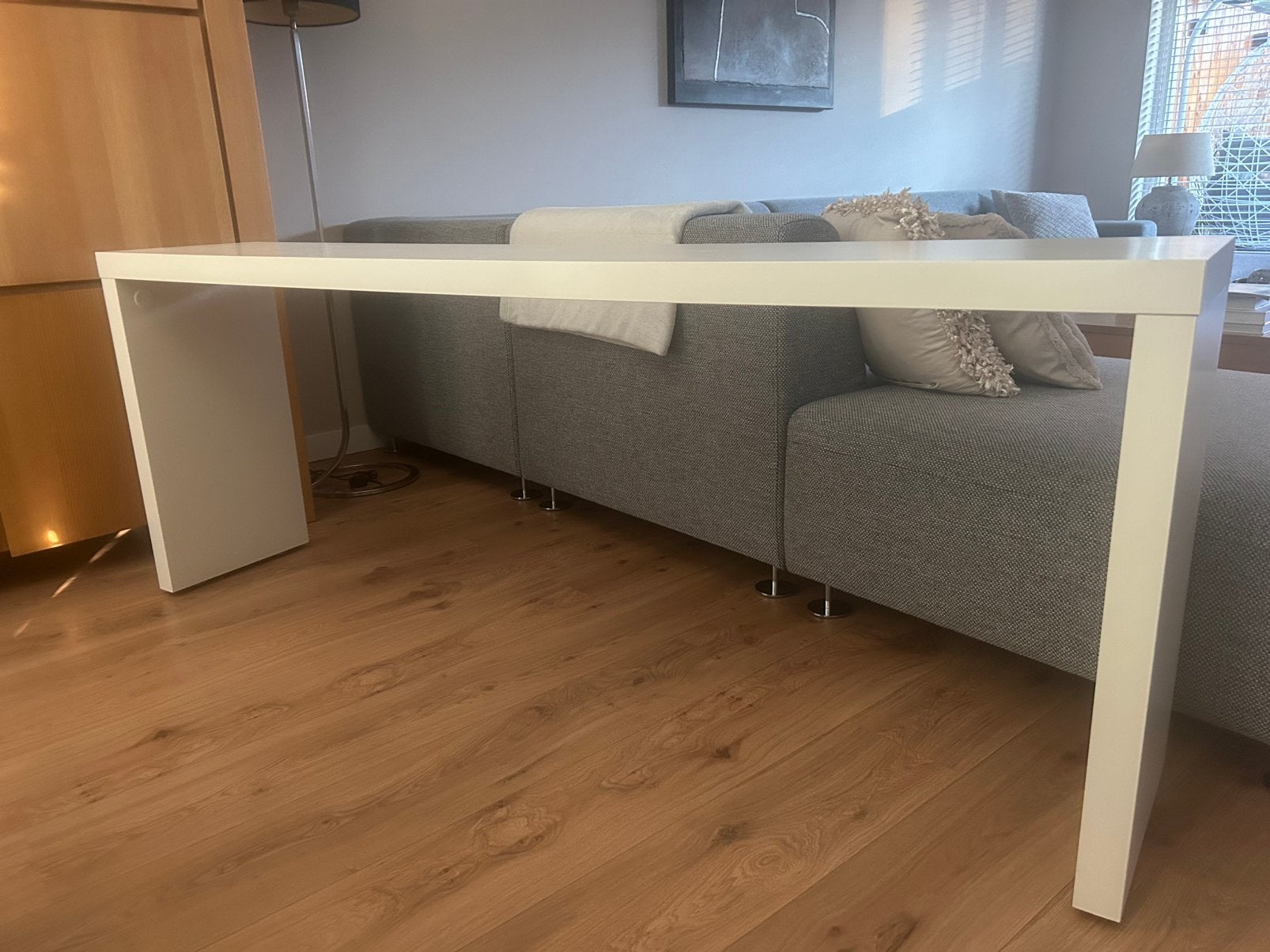 Sidetable wit ikea, Huis en Inrichting, Tafels | Sidetables, Ophalen, Zo goed als nieuw, 150 tot 200 cm, 25 tot 50 cm