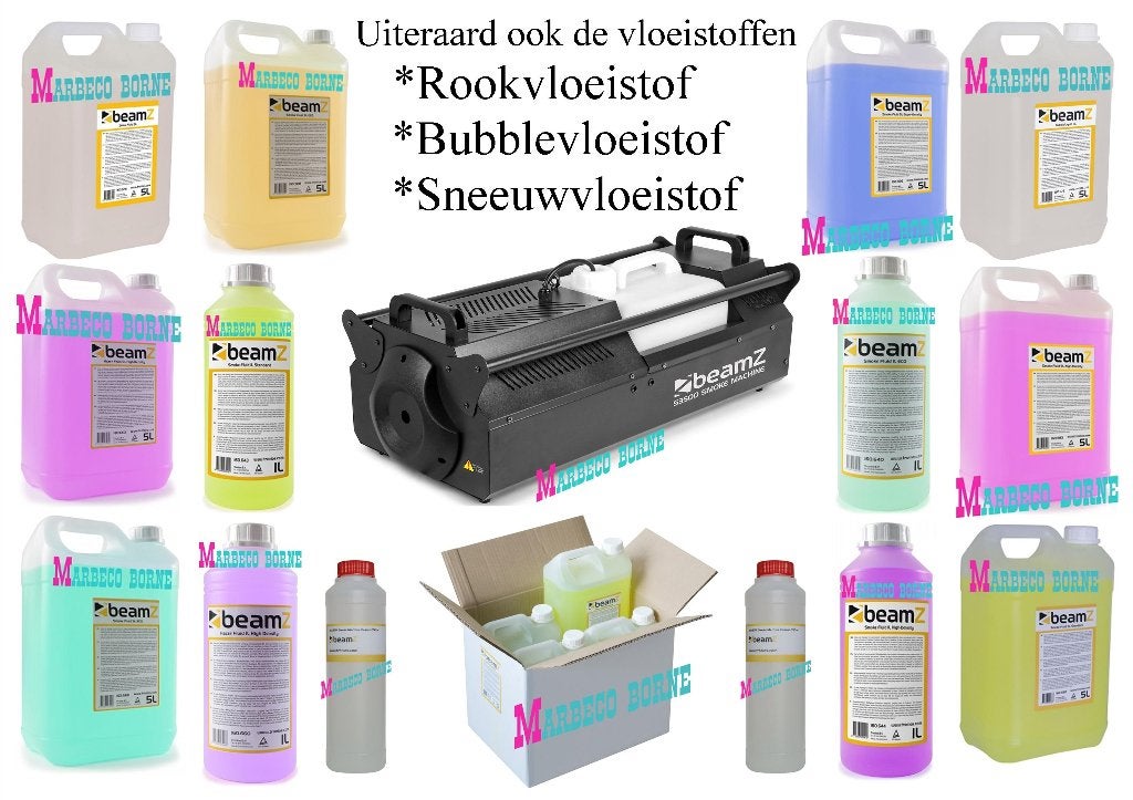Feest en Party artikelen, Rook, Bellen, Sneeuw machines, Nieuw, Info@marbeco.nl, Feestartikel, BeamZ
