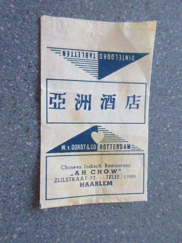 Haarlem, Chin.Ind.rest. Ah Chow, Verzenden, Nederland