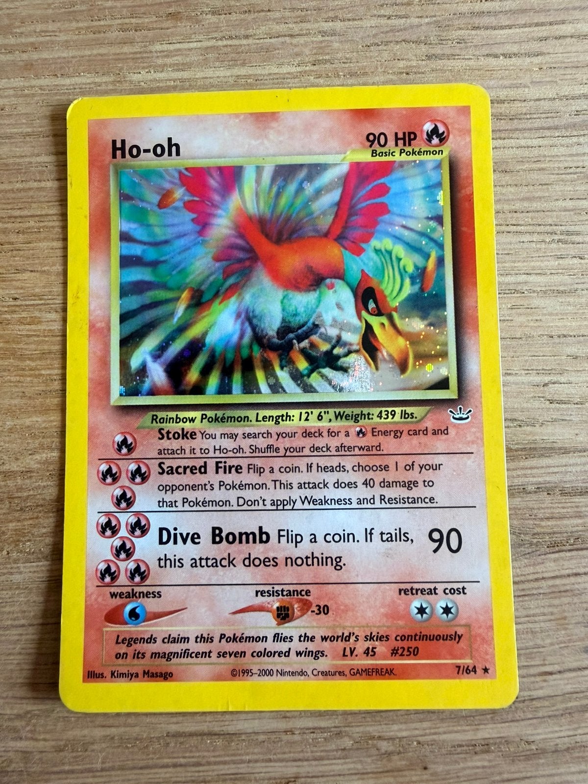 Ho-oh - 7/64 - Pokemon Neo Revelation Unlimited Holo Rare, Ophalen of Verzenden, Zo goed als nieuw