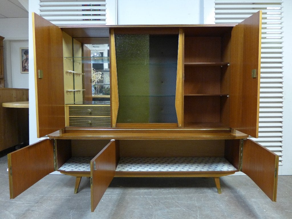 Foto 22 van Prachtige vintage werkbank toonbank  ladekast