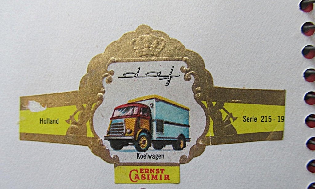 5 sigarenbandjes   DAF VRACHTWAGEN, Ophalen of Verzenden, Gebruikt, Sigarenbandjes