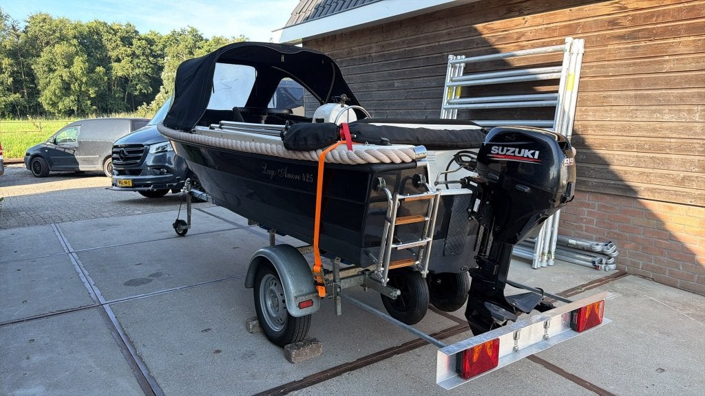 Lago Amore 425, Suzuki 9.9PK, Cabriokap
