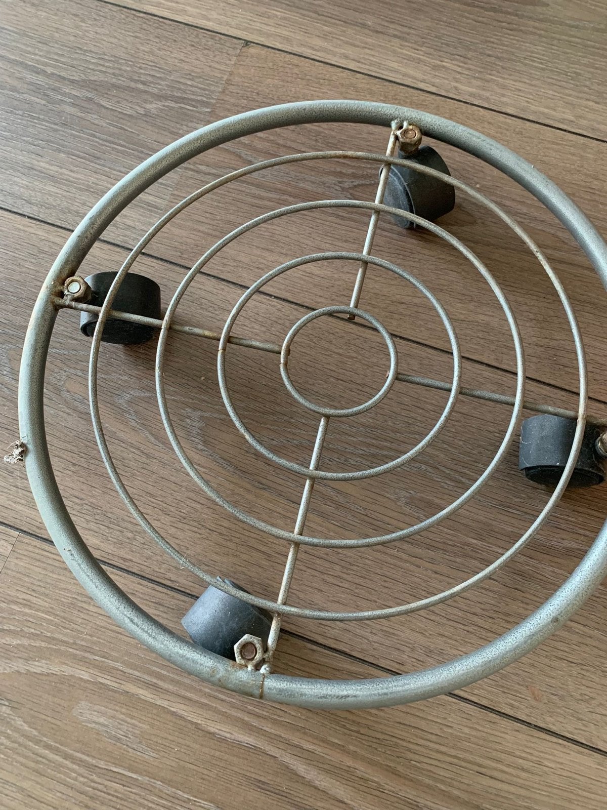 Metalen plantenroller met wielen, Ophalen of Verzenden, Gebruikt, Grijs, Metaal