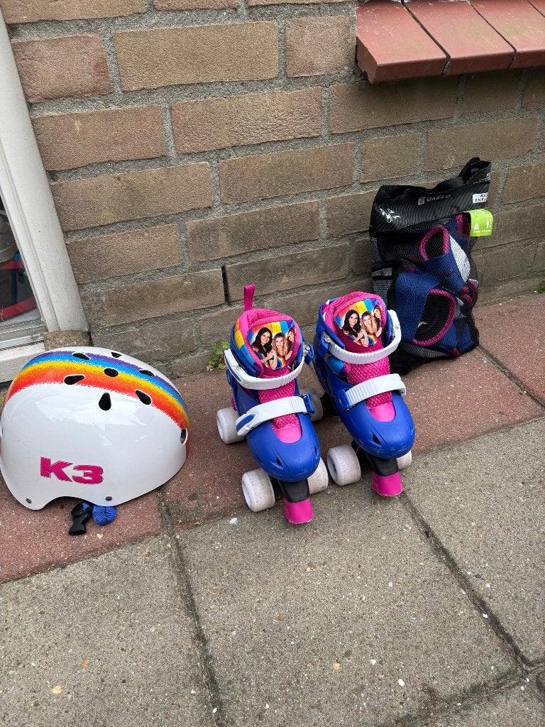 Mooie K3 rolschaatsen incl bescherming, Kinderen en Baby's, Speelgoed | Buiten | Rolschaatsen, Ophalen, Gebruikt, Kinderen