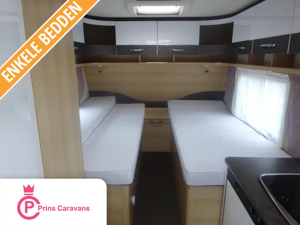 Eriba Living 470 Enkele Bedden+Mover, Caravans en Kamperen, Caravans, Standaardzit, Bedrijf, 4 tot 5 meter, Overige typen