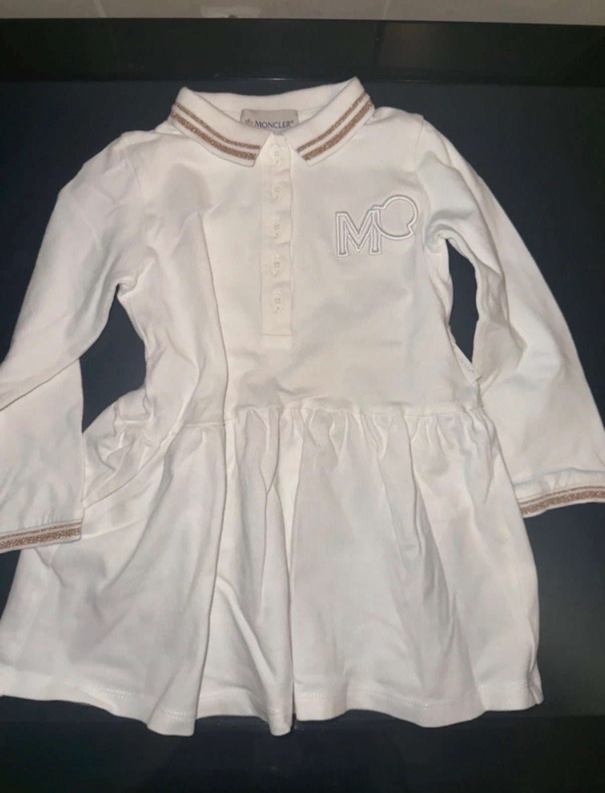 Moncler Jurkje Wit voor Meisjes - Maat 18/24 maanden, Kinderen en Baby's, Ophalen of Verzenden, Zo goed als nieuw, Meisje