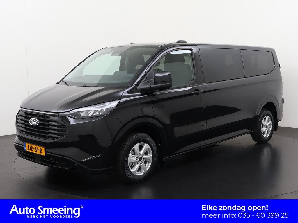 Ford Transit Custom 340 2.5 PHEV Plug-in L2H1 Limited 9-Pers, Auto's, Ford, 12 maanden, Gebruikt, Euro 6, Zwart