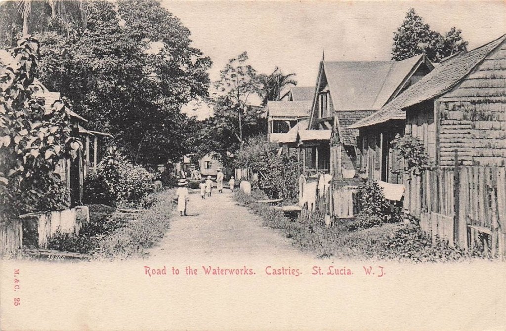 702-109-017 Road To The Waterworks Castries St Lucia W I., Verzenden, Voor 1920, Overig Europa