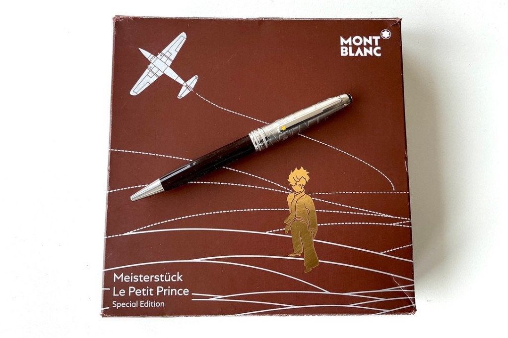 Montblanc Doué Balpen Le Petit Prince & Aviator met gelaserd, Ophalen of Verzenden, Gebruikt, Balpen, Mont Blanc