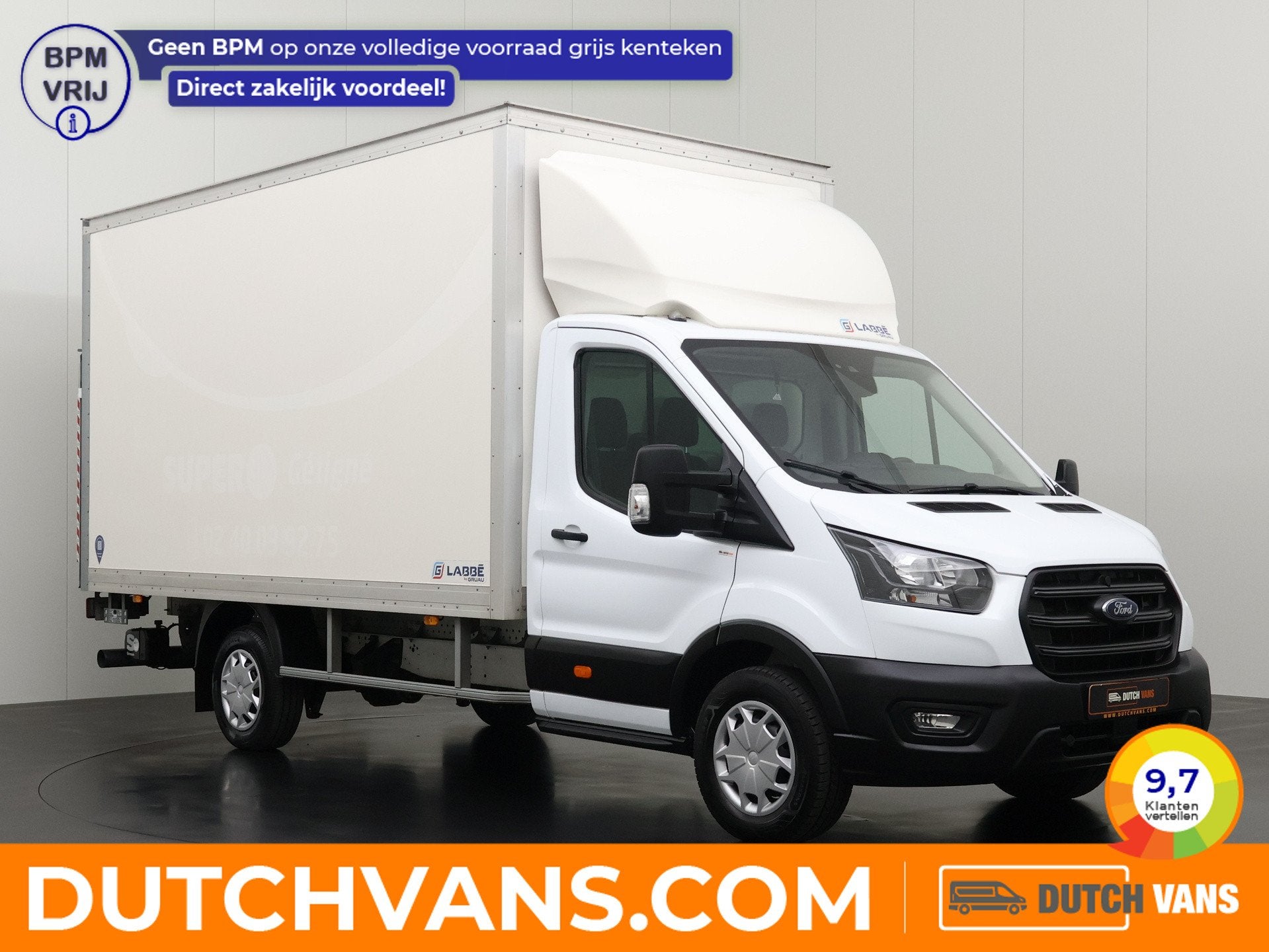 Ford Transit 2.0TDCi 170PK Bakwagen+Laadklep | Dakspoiler |, Dealer onderhouden, Stof, Gebruikt, 170 pk