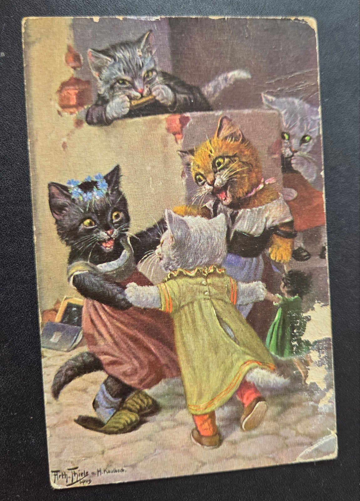 Dansende Katten (1909), Verzenden, Voor 1920, Gelopen, Overige thema's