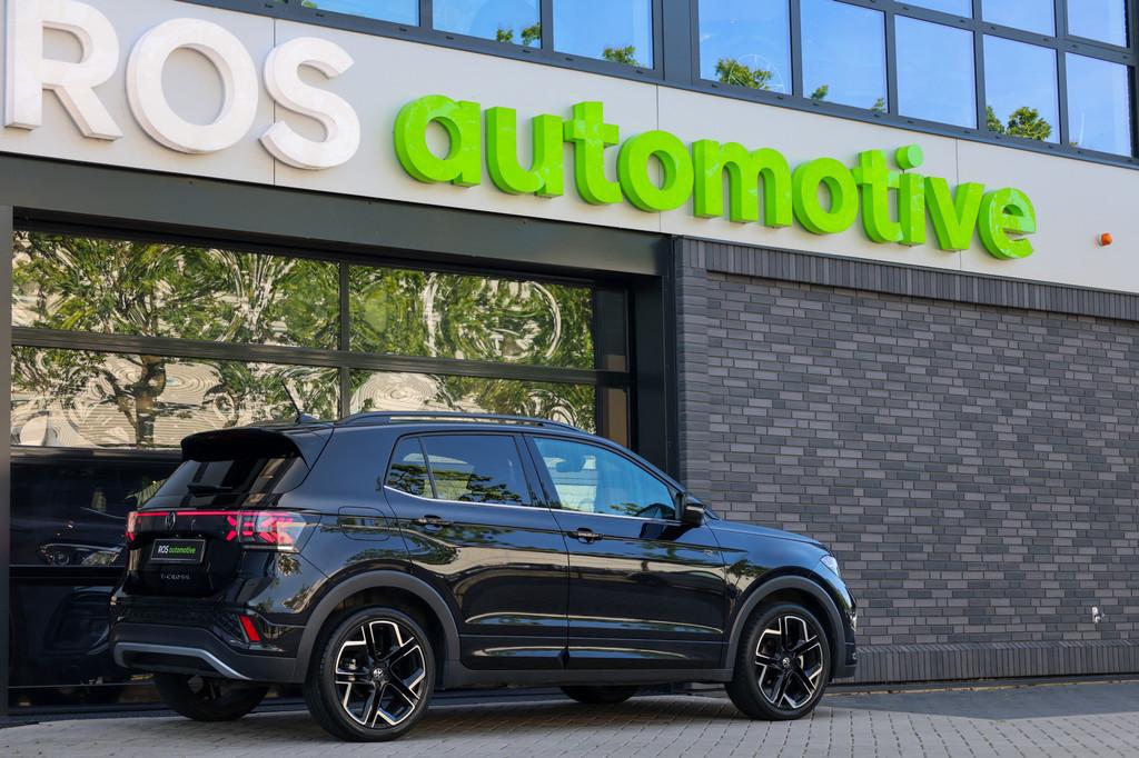 Volkswagen T-Cross 1.0 TSI R-Line | BTW | ACC | BLACK STYLE, Auto's, Gebruikt, Zwart, Automatische klimaatregeling, Zwart