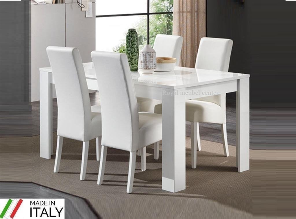 Eettafel Granada Hoogglans marmer- wit Aanbieding-, Ophalen, Nieuw, Rechthoekig, 50 tot 100 cm