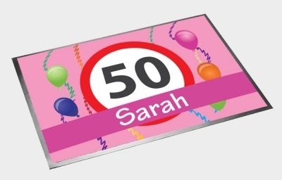 Feestelijke deurmat sarah, Info@all4funbaarlo.nl, A, Nieuw, Abraham of Sarah
