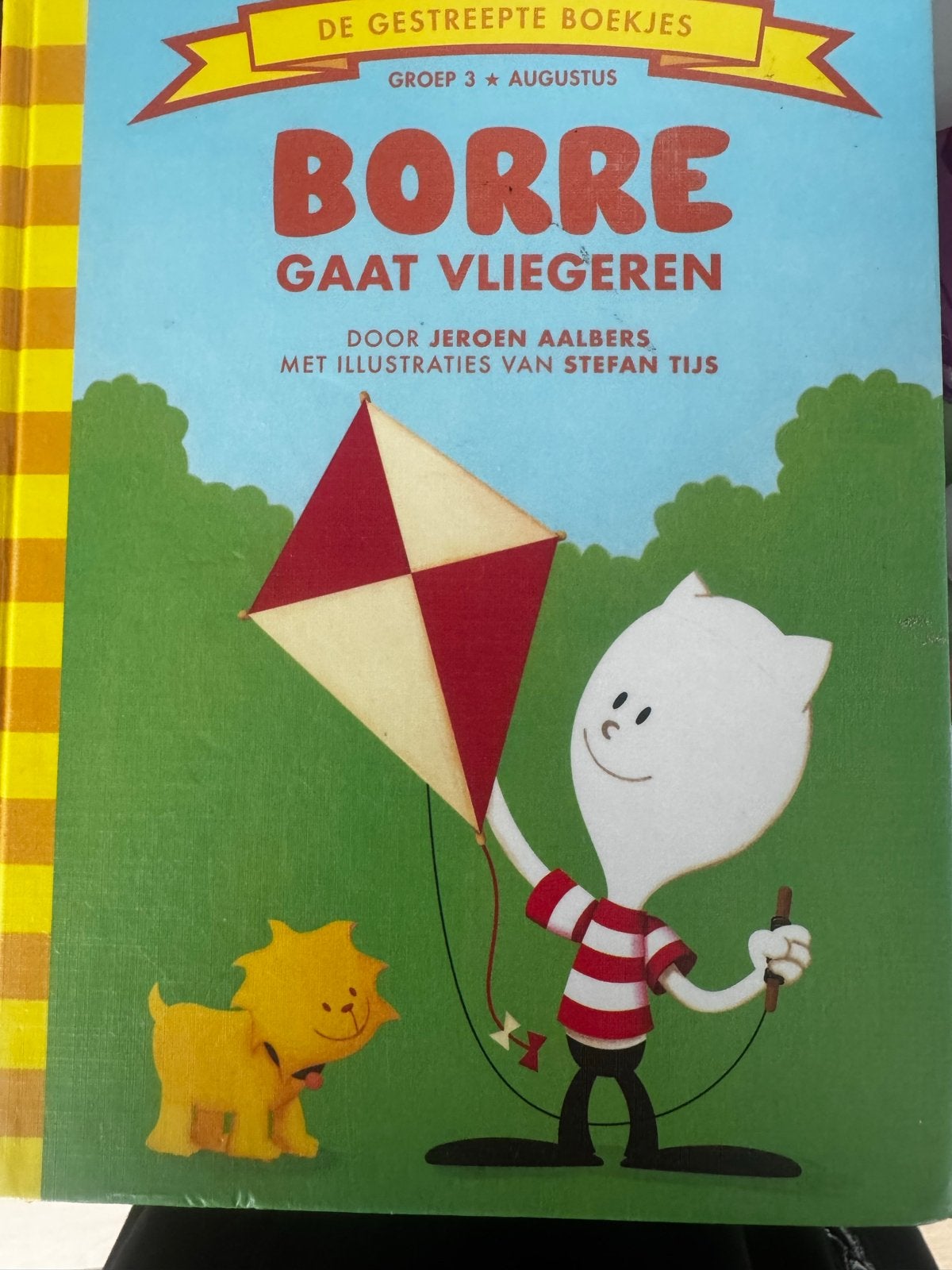 Borre Gaat Vliegeren - De Gestreepte Boekjes Groep 3, Boeken, Kinderboeken | Jeugd | onder 10 jaar, Gelezen, Fictie algemeen, Ophalen of Verzenden