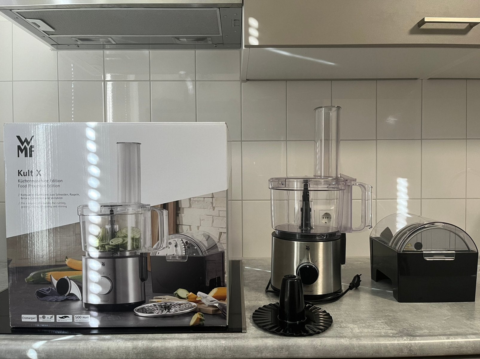 WMF Kult X Food Processor, 1 tot 2 liter, Ophalen of Verzenden, Zo goed als nieuw, 2 snelheden
