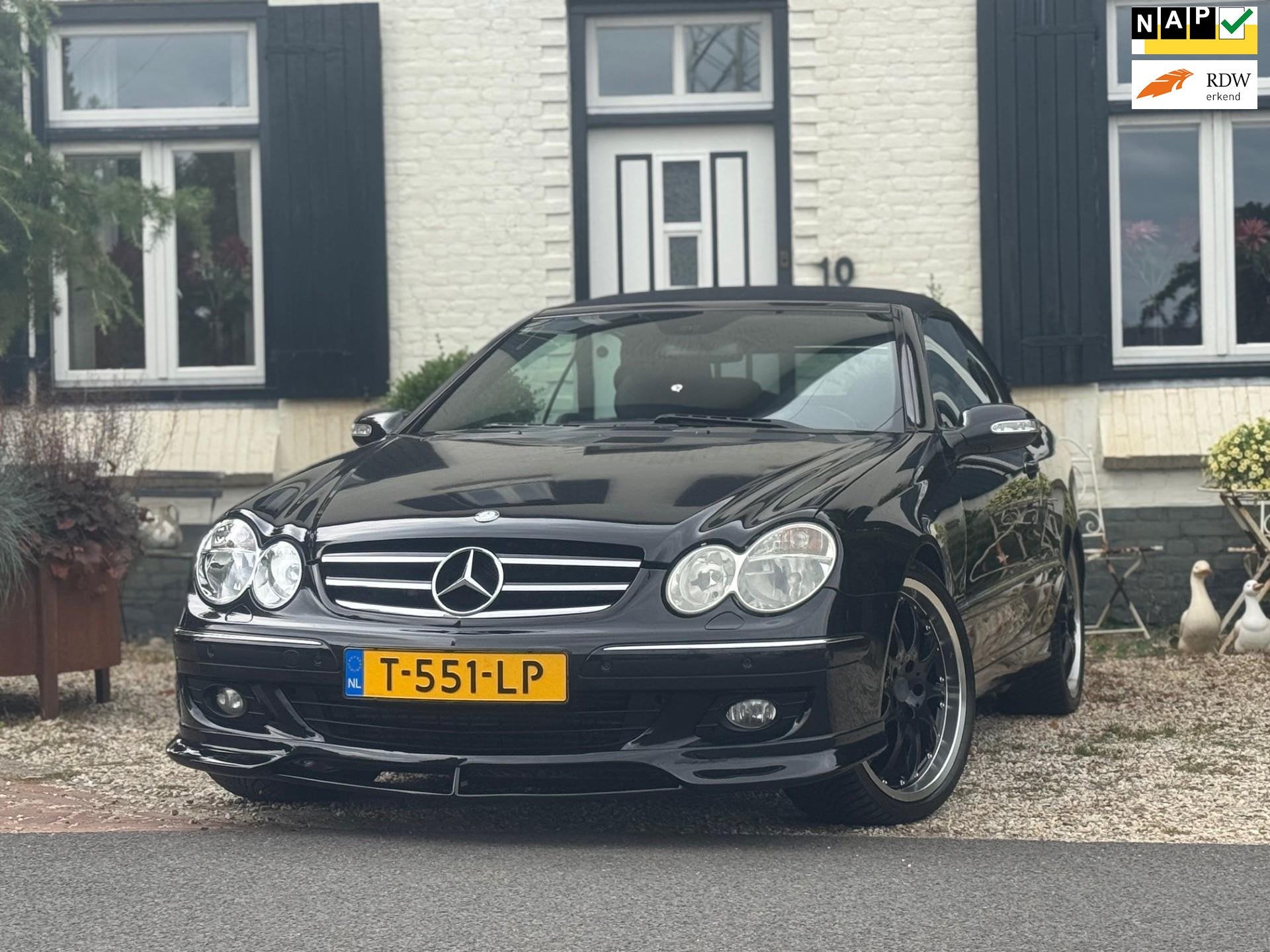 Mercedes-Benz CLK-klasse Cabrio 200 K. Elegance|Cabrio|Autom, Automaat, Achterwielaandrijving, Gebruikt, Zwart