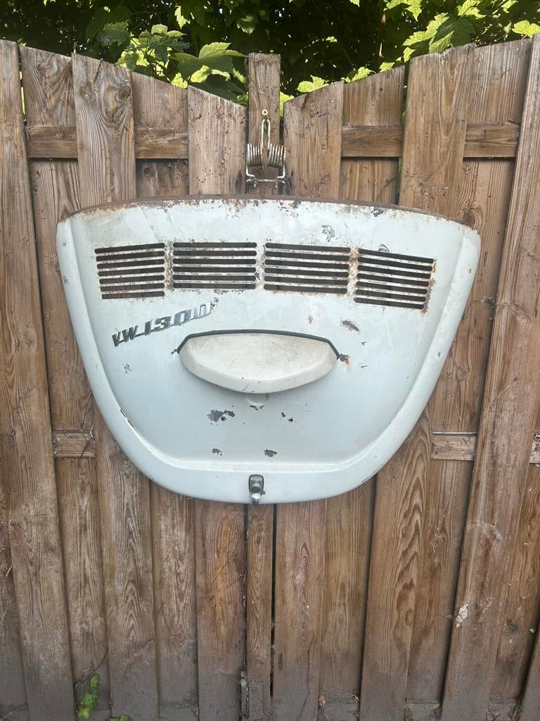 Mooie vintage achterklep van een kever, Ophalen of Verzenden, Zo goed als nieuw, Reclamebord