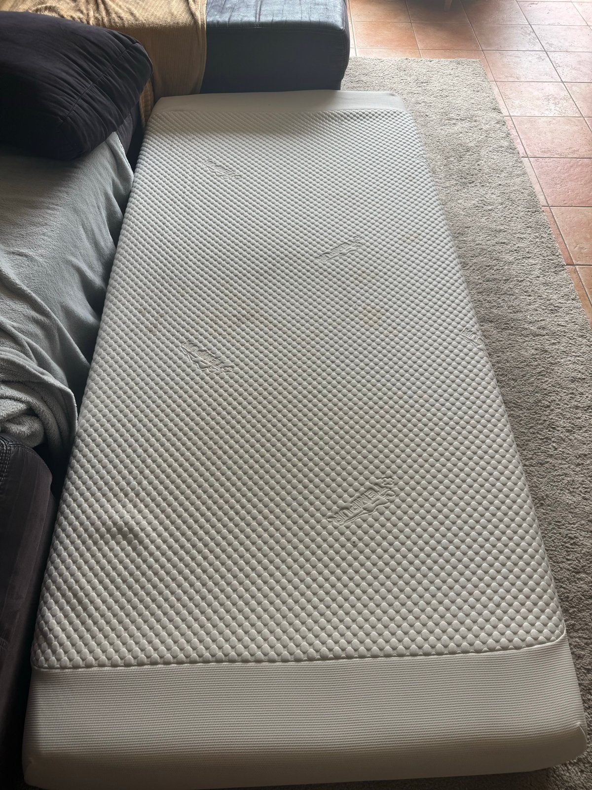 Zacht Tempur matras, weinig gebruikt, hoes wasbaar, Ophalen, 90 cm, Eenpersoons, Zo goed als nieuw