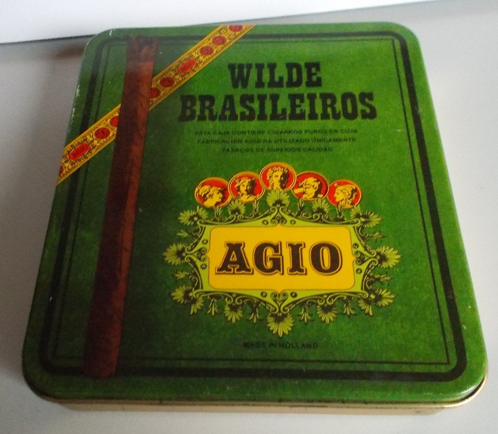 Sigarenblik - AGIO - 20 Wilde Brasileiros., Ophalen of Verzenden, Gebruikt, Tabaksdoos of Verpakking