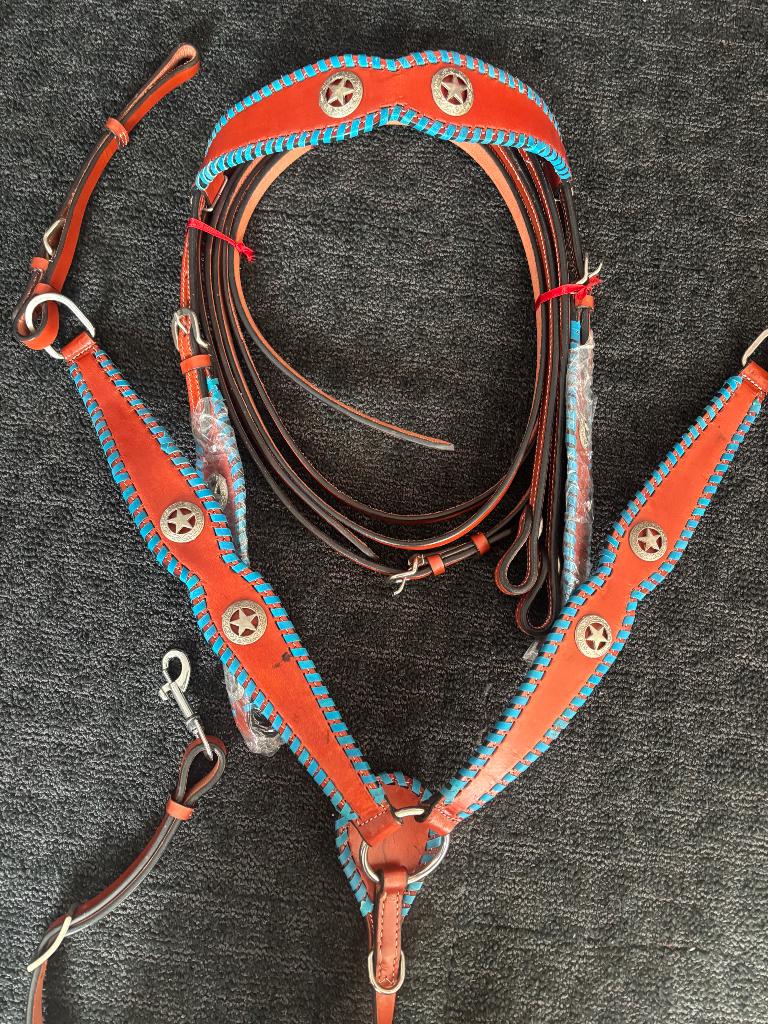 Hoofdstel met borsttuig cob western, Ophalen of Verzenden, Nieuw, Western