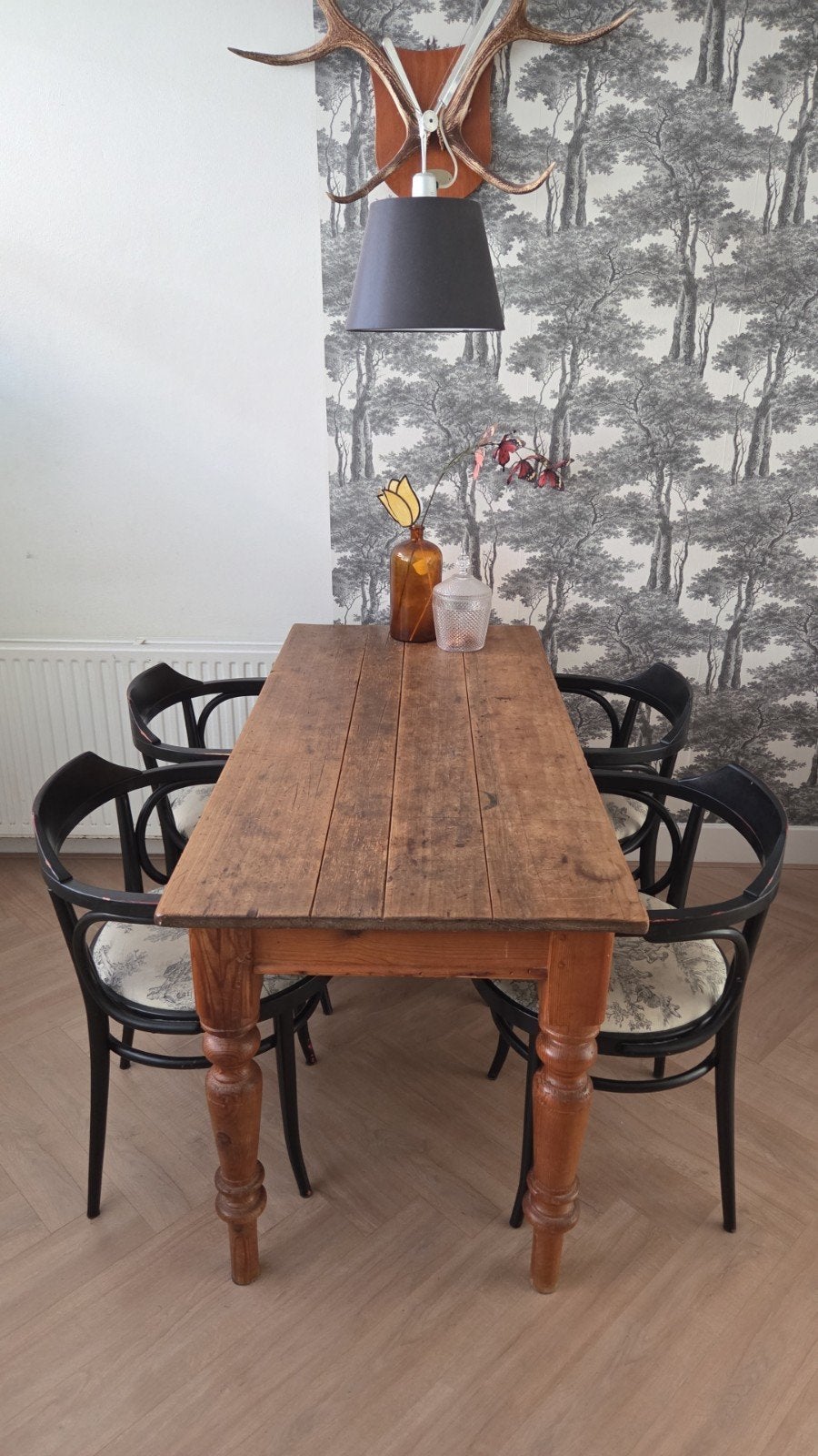 Te koop: Franse houten eettafel 150x70, Huis en Inrichting, Ophalen, Gebruikt, 100 tot 150 cm, 50 tot 100 cm