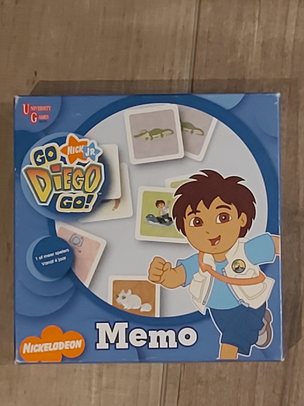 University Games Go Diego Go memory vanaf 4 jaar, Een of twee spelers, Ophalen of Verzenden, Zo goed als nieuw, University Games