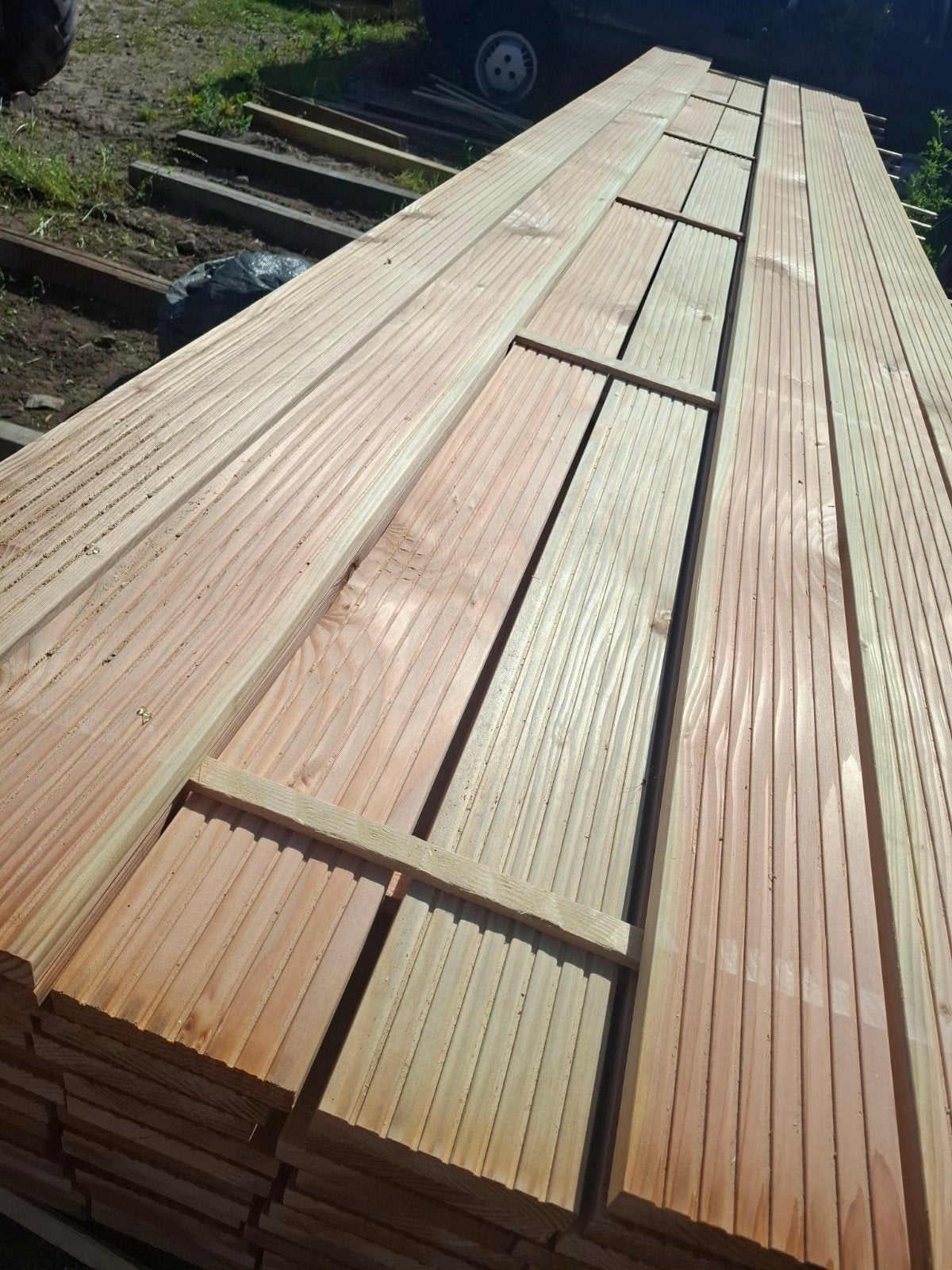 Partij 30 st douglas vlonderplanken 5 meter bezorgen mogelij, Tuin en Terras, Terrasdelen en Vlonders, Ophalen, Nieuw, A, Hout
