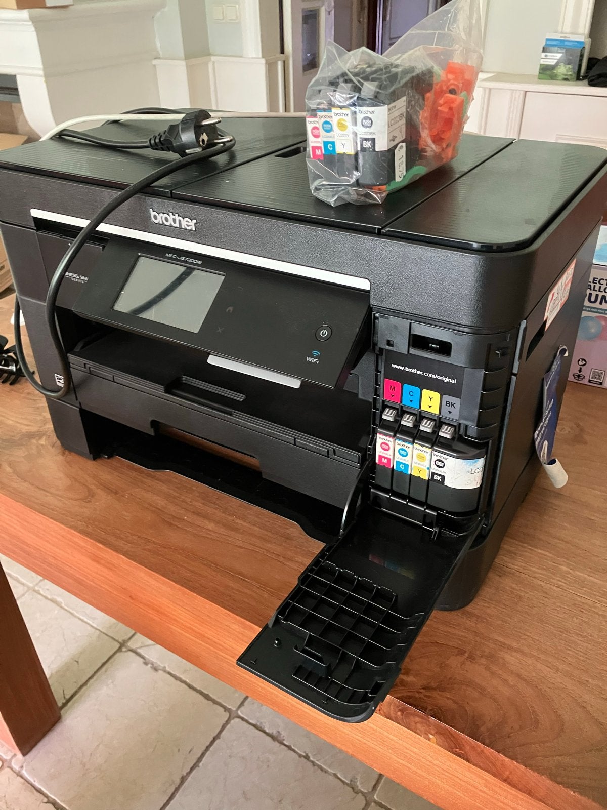 Toners v Brother MFC-J5720 DW Inkjetprinter met extra inkt, Computers en Software, Ophalen, Faxen, Inkjetprinter, All-in-one