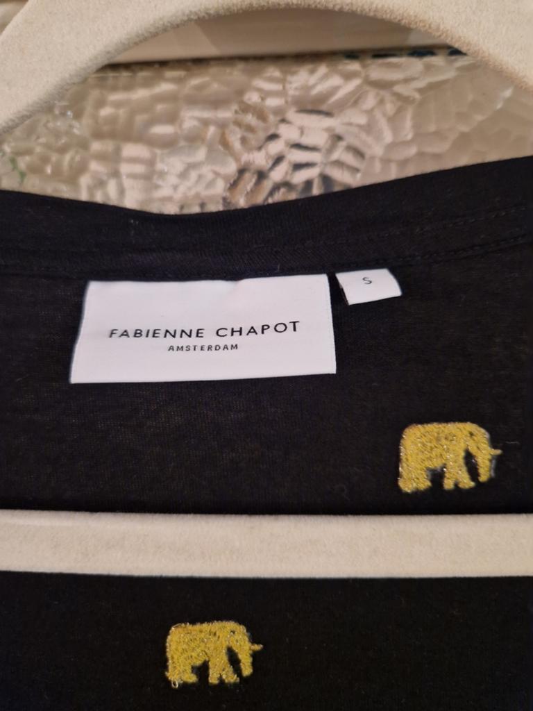 Fabienne chapot s top shirt t-shirt, Zwart, Ophalen of Verzenden, Zo goed als nieuw, Maat 36 (S)