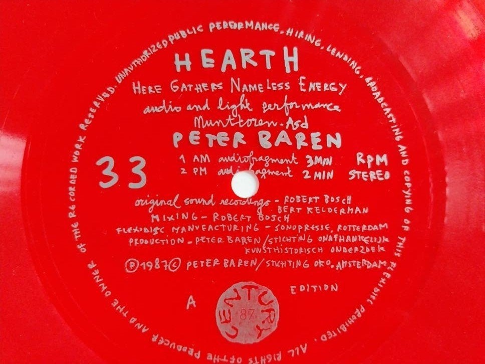 FLEXI SINGLE - PETER BAREN - haard / hearth...1987, Cd's en Dvd's, Vinyl Singles, Ophalen of Verzenden, Gebruikt, 7 inch, Overige genres