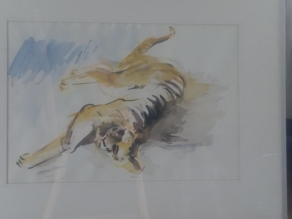 schilderij aquarel, Ophalen