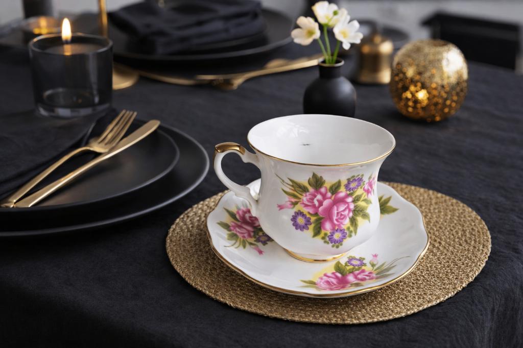 vintage porselein kop/schotel-royal ascot rose basket, Antiek en Kunst, Antiek | Servies los, Ophalen of Verzenden