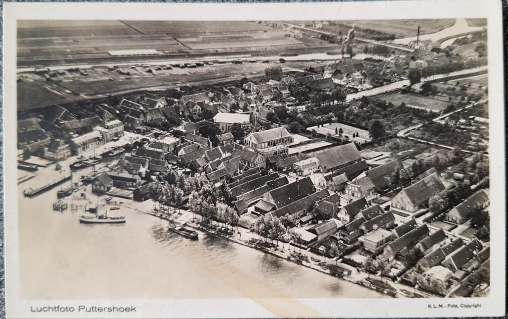 Puttershoek luchtfoto, Verzamelen, Ophalen of Verzenden, 1940 tot 1960
