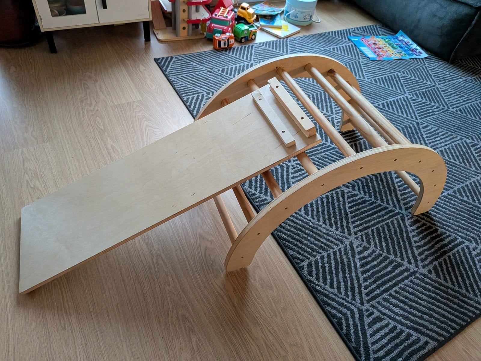 Houten klimboog met glijbaan voor peuters, Kinderen en Baby's, Ophalen, Gebruikt, Glijbaan