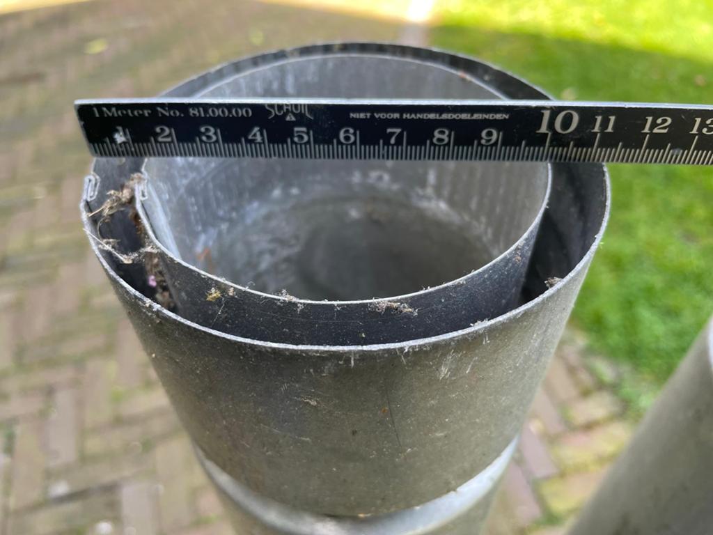 Dubbelwandige kachelpijp - en bocht, Ophalen, Zo goed als nieuw, Vrijstaand, Overige soorten