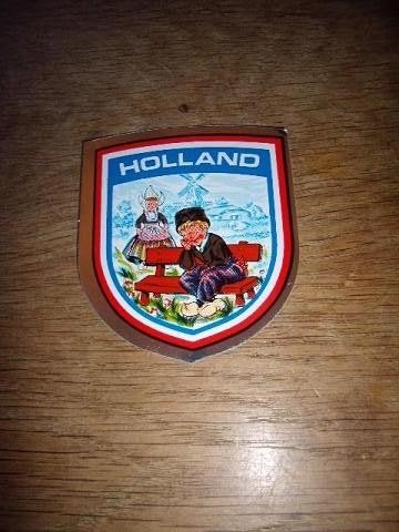 Holland souvenirstickers kinderen in klederdracht 7x8cm, Ophalen of Verzenden, Zo goed als nieuw, Bedrijf of Vereniging