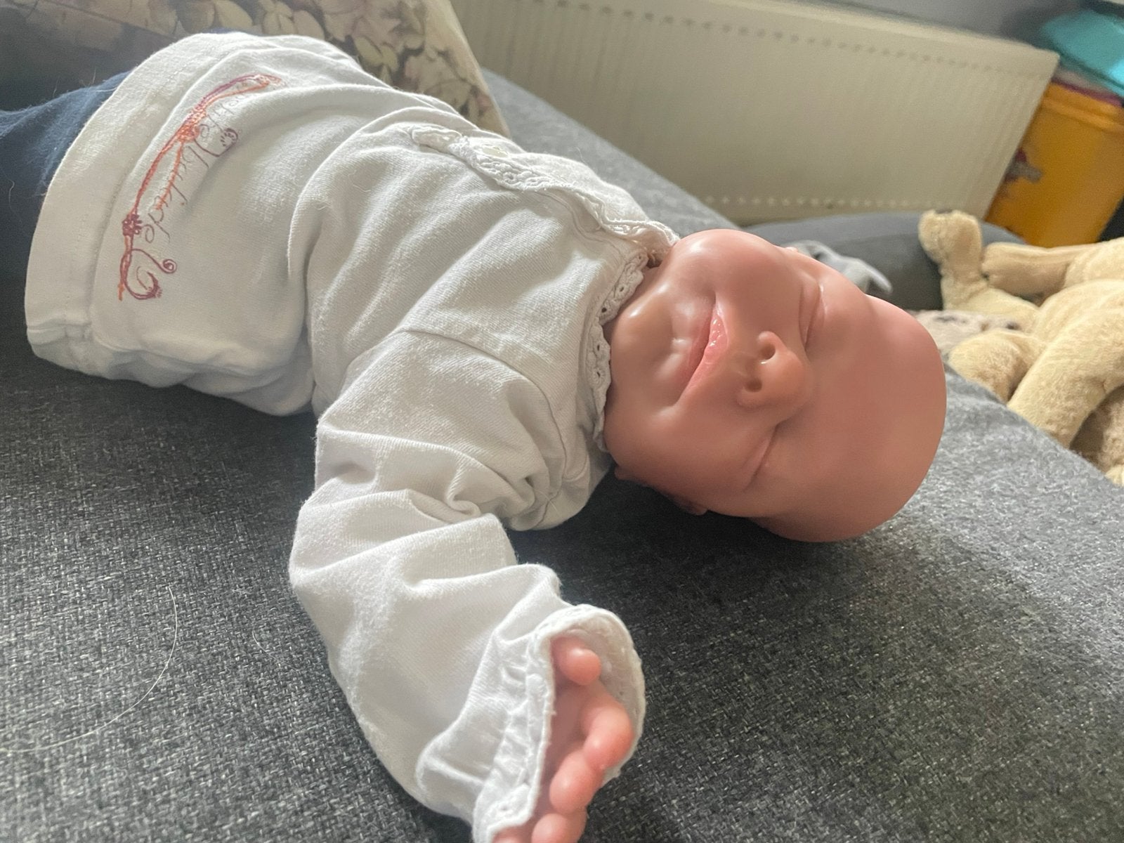 Prachtig handgeschildere reborn van kit marley, Ophalen of Verzenden, Nieuw, Pop, Levensecht of Reborn