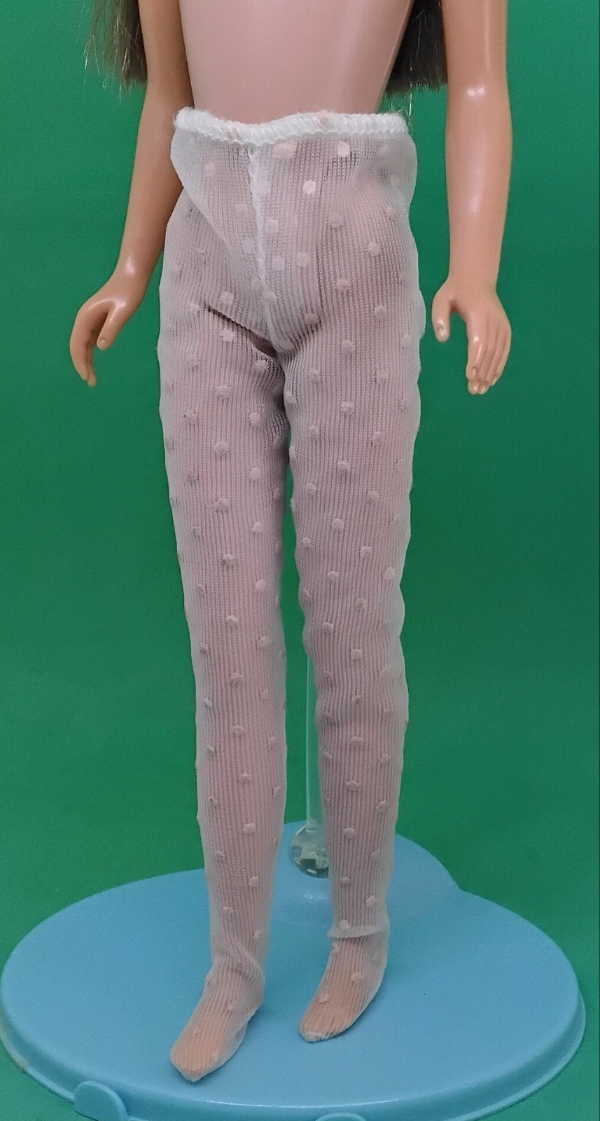 Vintage Barbie Skipper Panty/Kousen Wit/Roze Nopje, Verzenden, Gebruikt, Kleertjes