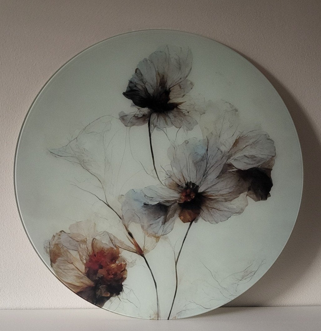 Prachtig glasschilderij doorsnede 70 cm, Ophalen, Nieuw
