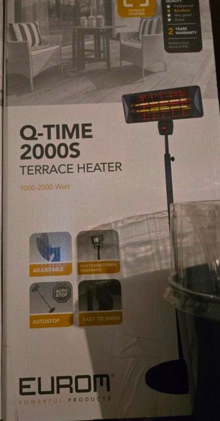 Terras heater nieuw, Tuin en Terras, Terrasverwarmers, Ophalen of Verzenden, Nieuw
