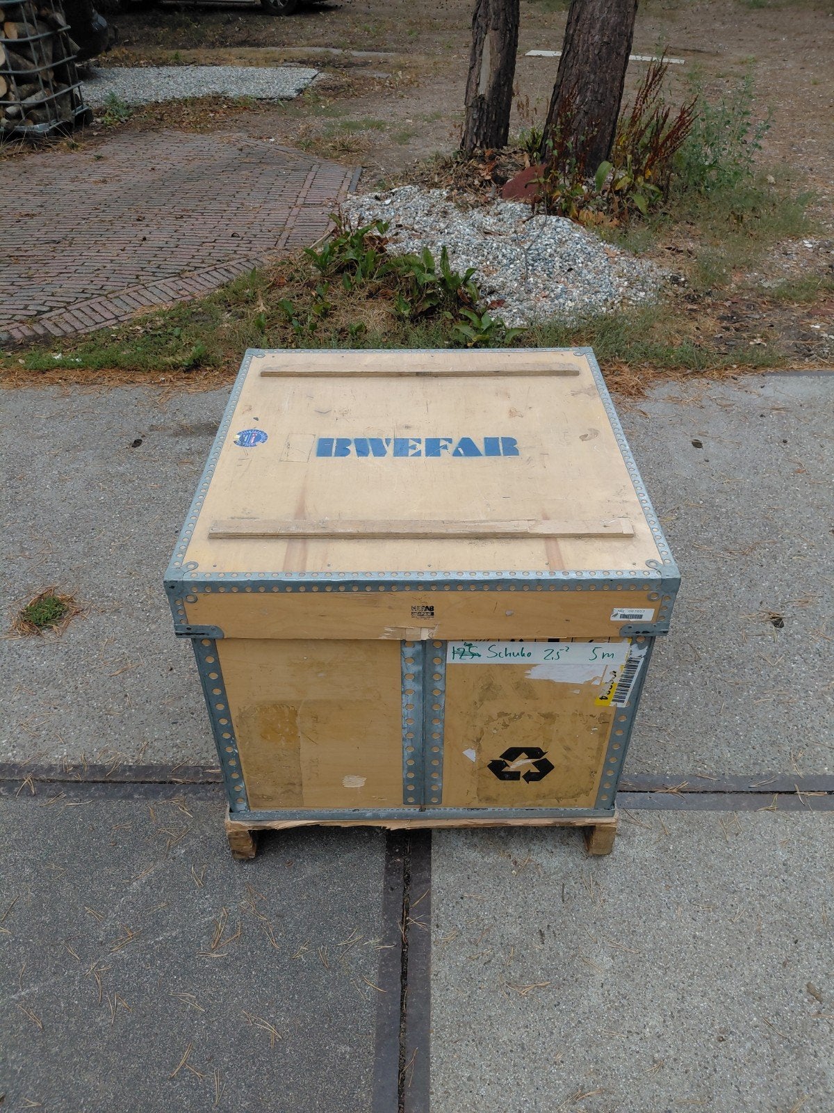 Houten transport kisten, Huis en Inrichting, Woonaccessoires | Kisten, Ophalen, 50 – 75, Gebruikt, 50 tot 100 cm