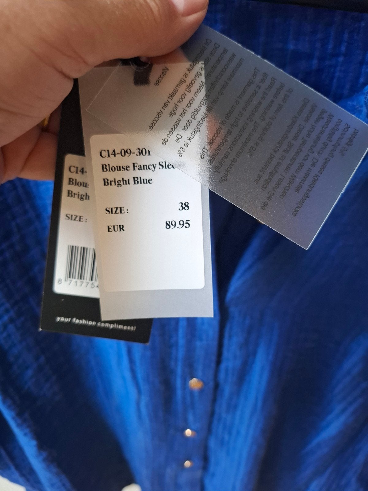Tramontana blouse helderblauw maat 38, Maat 38/40 (M), Blauw, Tramontana, Nieuw