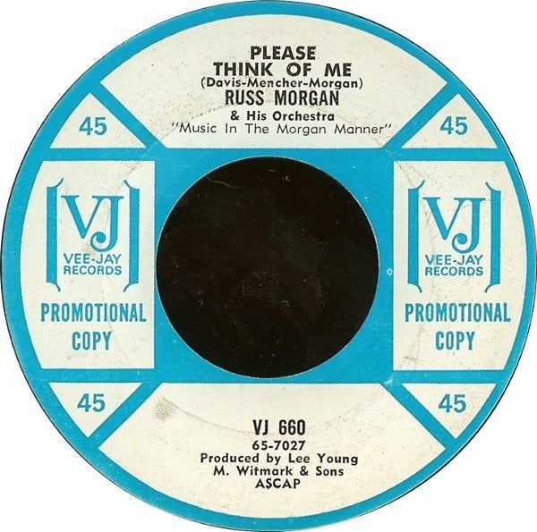 Russ Morgan & Orchestra– Please Think Of Me  jazz sixties, Cd's en Dvd's, Vinyl | Pop, 7 inch, Ophalen of Verzenden, Zo goed als nieuw